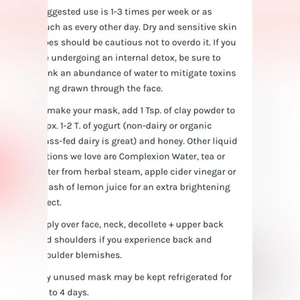 Rose Rhassoul Clay Mask